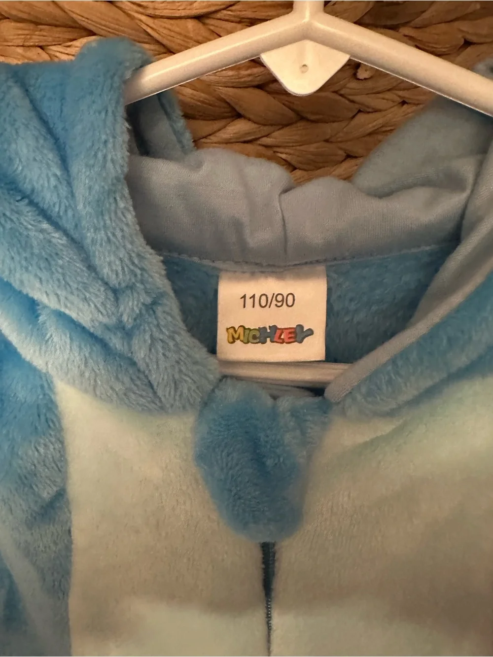 Blue Plush Shark Kids Costume with Hood